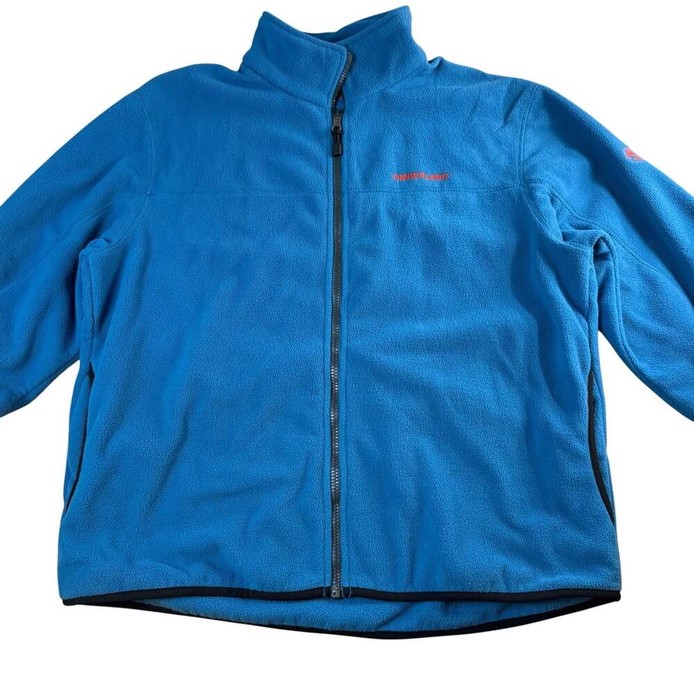 Timberland Weathergear Blue Full Zip Fleece Jacket Men's Medium